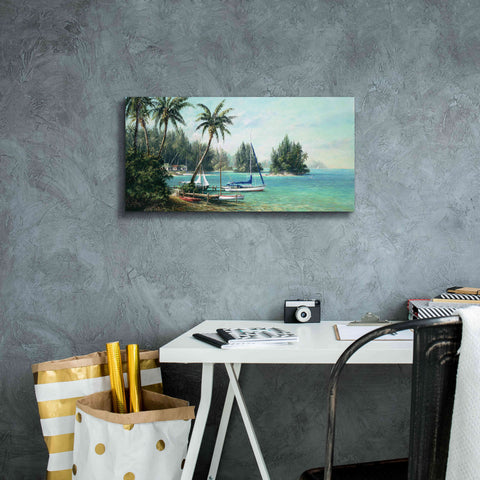 Image of 'Island Cove' by Art Fronckowiak, Giclee Canvas Wall Art,24x12