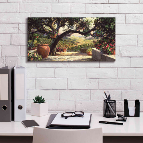 Image of 'Napa Patio' by Art Fronckowiak, Giclee Canvas Wall Art,24x12