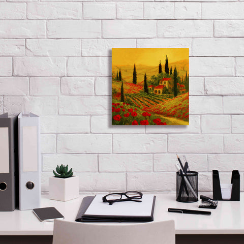 Image of 'Poppies of Toscano II' by Art Fronckowiak, Giclee Canvas Wall Art,12x12