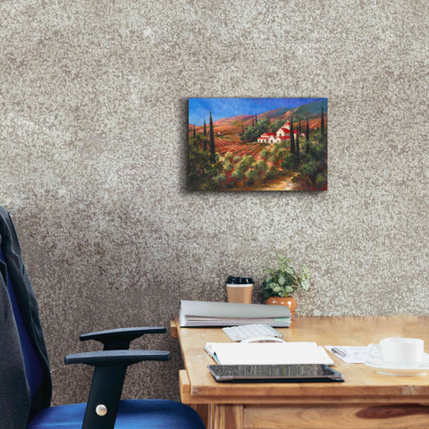 Image of 'Tuscan Monastery' by Art Fronckowiak, Giclee Canvas Wall Art,18x12
