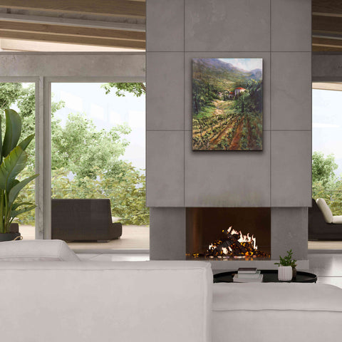 Image of 'Tuscany Vineyard' by Art Fronckowiak, Giclee Canvas Wall Art,26x34