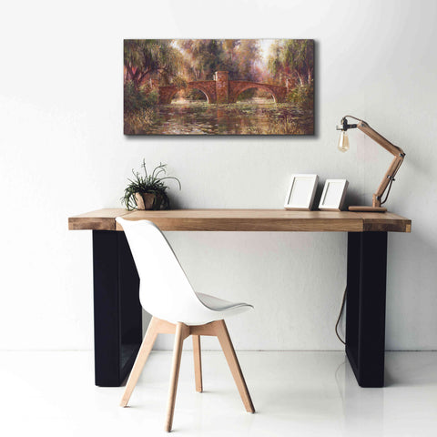 Image of 'Willow Bridge' by Art Fronckowiak, Giclee Canvas Wall Art,40x20