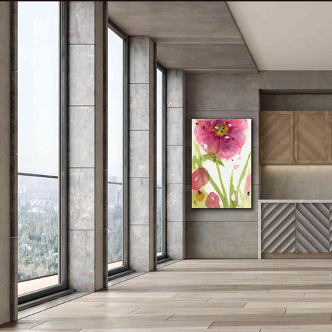 Image of 'Pink Wildflower' by Dawn Derman, Giclee Canvas Wall Art,40x60