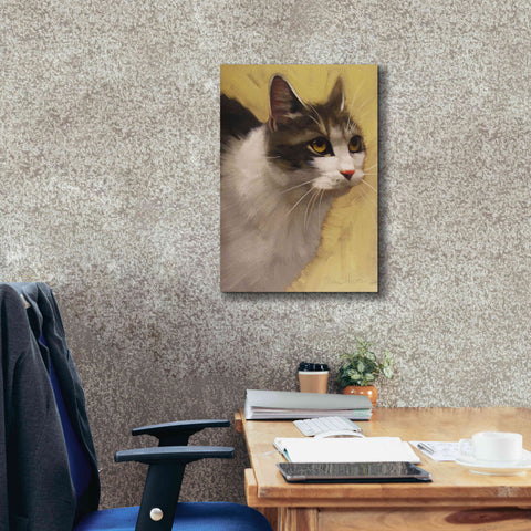 Image of 'Derby Cat' by Diane Hoeptner, Giclee Canvas Wall Art,18x26
