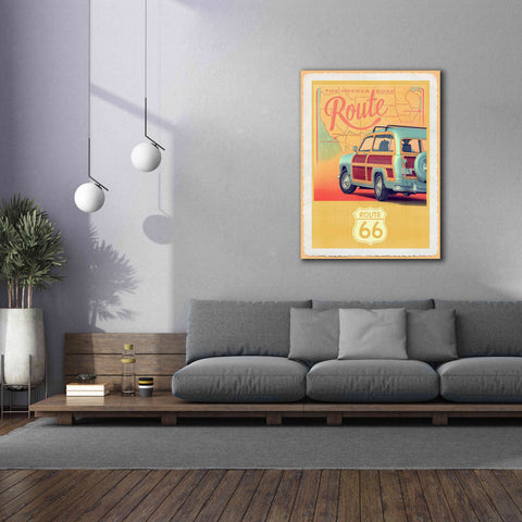 Image of 'Route 66 Vintage Travel' by Edward M. Fielding, Giclee Canvas Wall Art,40x54