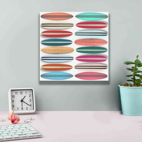 Image of 'Surfboard Pattern' by Edward M. Fielding, Giclee Canvas Wall Art,12x12