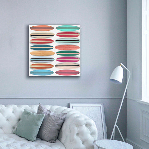 Image of 'Surfboard Pattern' by Edward M. Fielding, Giclee Canvas Wall Art,37x37