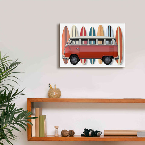 Image of 'Surfer Van' by Edward M. Fielding, Giclee Canvas Wall Art,18x12