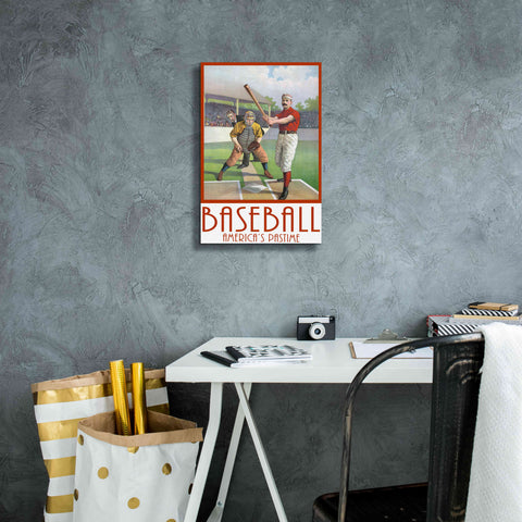 Image of 'Baseball America' by Edward M. Fielding, Giclee Canvas Wall Art,12x18