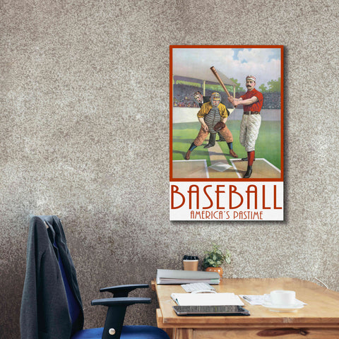 Image of 'Baseball America' by Edward M. Fielding, Giclee Canvas Wall Art,26x40