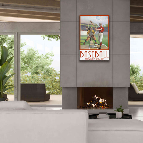 Image of 'Baseball America' by Edward M. Fielding, Giclee Canvas Wall Art,26x40