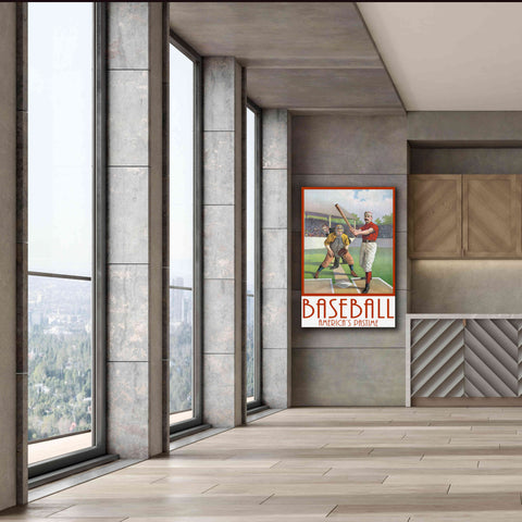 Image of 'Baseball America' by Edward M. Fielding, Giclee Canvas Wall Art,40x60