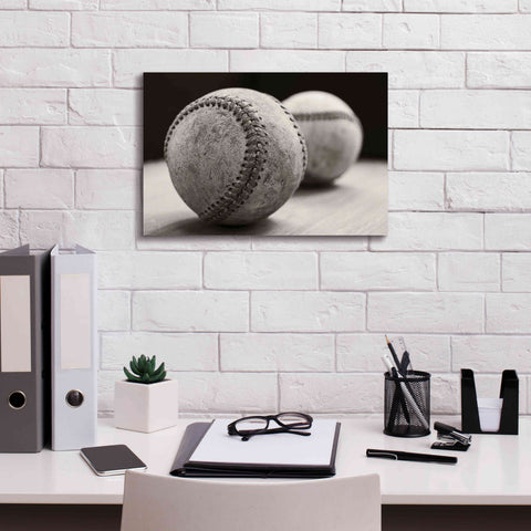 Image of 'Old Baseballs' by Edward M. Fielding, Giclee Canvas Wall Art,18x12