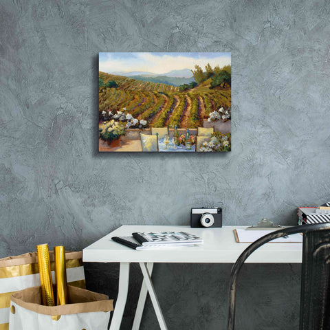 Image of 'Vineyards to Mount St. Helena' by Ellie Freudenstein, Giclee Canvas Wall Art,16x12