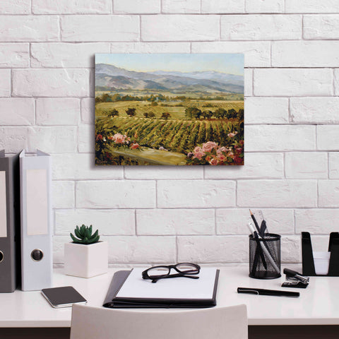 Image of 'Vineyards to Vaca Mountains' by Ellie Freudenstein, Giclee Canvas Wall Art,16x12