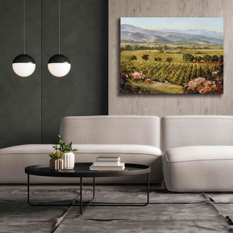 Image of 'Vineyards to Vaca Mountains' by Ellie Freudenstein, Giclee Canvas Wall Art,54x40