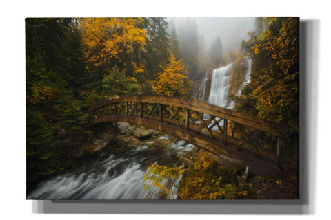 Image of 'A Bridge in the Forest' by Enrico Fossati, Giclee Canvas Wall Art