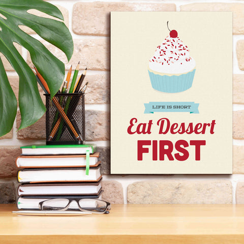 Image of 'Eat Dessert First' by Genesis Duncan, Giclee Canvas Wall Art,12x16