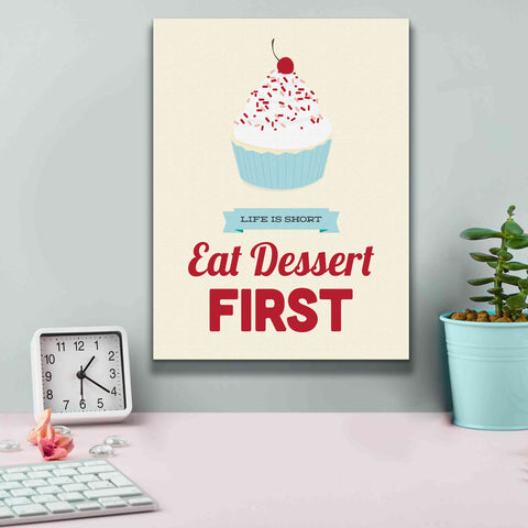 Image of 'Eat Dessert First' by Genesis Duncan, Giclee Canvas Wall Art,12x16