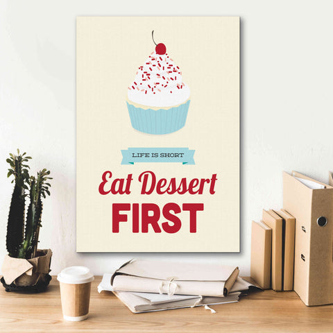 Image of 'Eat Dessert First' by Genesis Duncan, Giclee Canvas Wall Art,18x26
