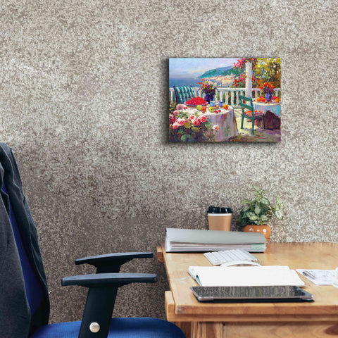 Image of 'Terrace Brunch' by Furtesen, Giclee Canvas Wall Art,16x12