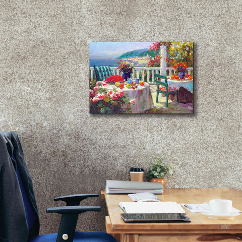 Image of 'Terrace Brunch' by Furtesen, Giclee Canvas Wall Art,26x18