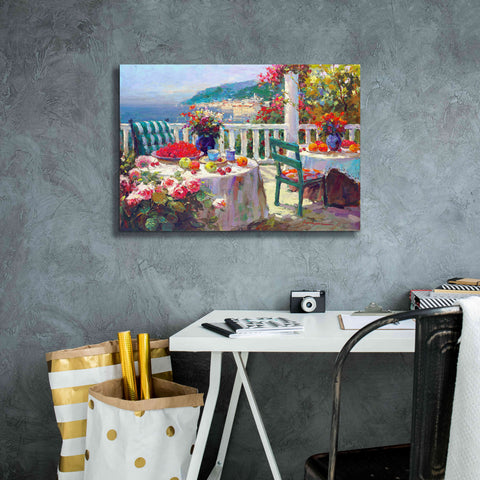 Image of 'Terrace Brunch' by Furtesen, Giclee Canvas Wall Art,26x18