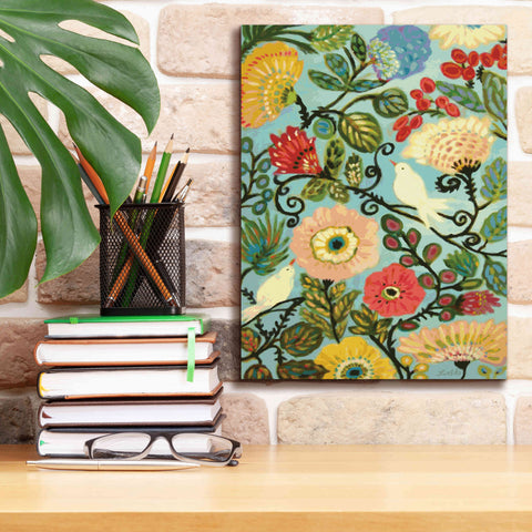 Image of 'Sweet Cottage Garden' by Karen Fields, Giclee Canvas Wall Art,12x16