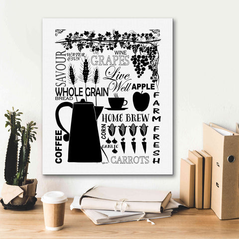Image of 'Culinary Love 2 in B&W' by Leslie Fuqua, Giclee Canvas Wall Art,20x24