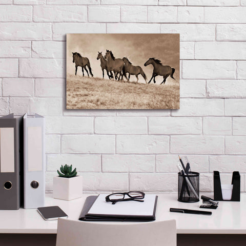 Image of 'Kicking Dust' by Lisa Dearing, Giclee Canvas Wall Art,18x12