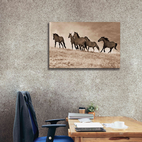Image of 'Kicking Dust' by Lisa Dearing, Giclee Canvas Wall Art,40x26