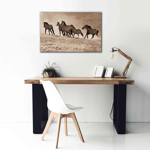 Image of 'Kicking Dust' by Lisa Dearing, Giclee Canvas Wall Art,40x26