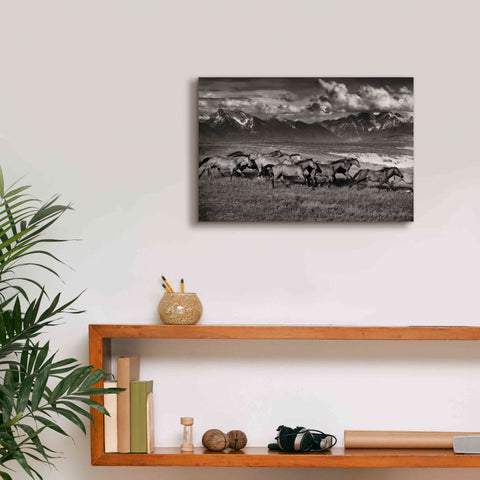 Image of 'Mountain Range Mavericks' by Lisa Dearing, Giclee Canvas Wall Art,18x12