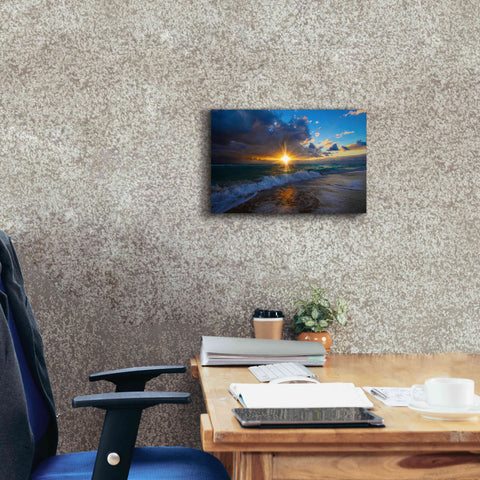 Image of 'Sunrise Over Miami Beach' by Lizzy Davis, Giclee Canvas Wall Art,18x12