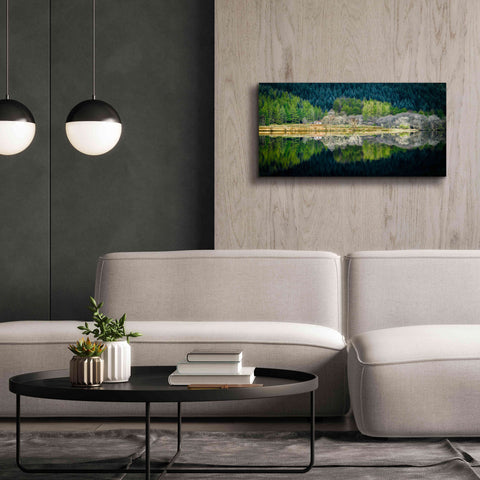 Image of 'Spring Greens' by Lynne Douglas, Giclee Canvas Wall Art,40x20