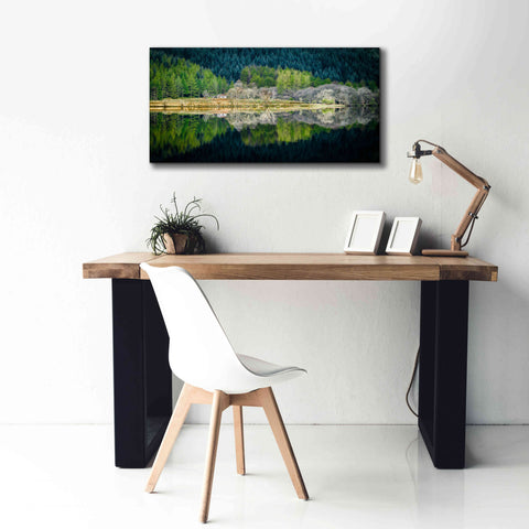 Image of 'Spring Greens' by Lynne Douglas, Giclee Canvas Wall Art,40x20