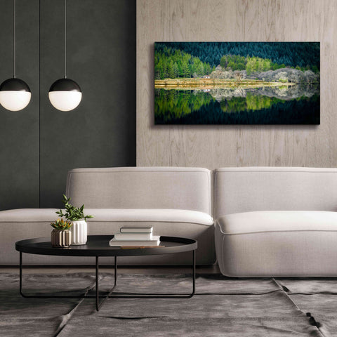 Image of 'Spring Greens' by Lynne Douglas, Giclee Canvas Wall Art,60x30