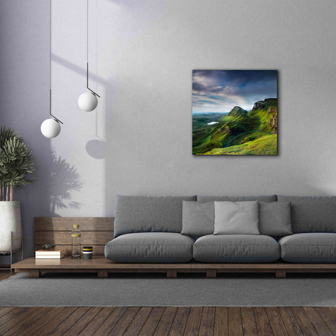 Image of 'Summer on the Quiraing' by Lynne Douglas, Giclee Canvas Wall Art,37x37