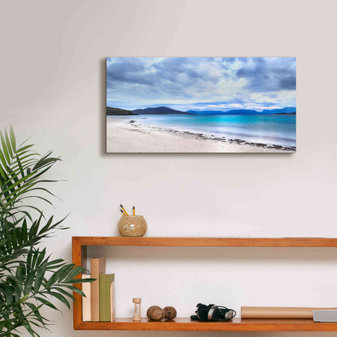 Image of 'Taransay Teal' by Lynne Douglas, Giclee Canvas Wall Art,24x12