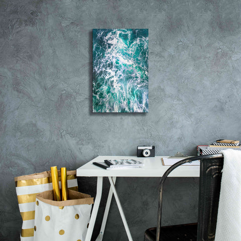 Image of 'Teal Embrace' by Lynne Douglas, Giclee Canvas Wall Art,12x18