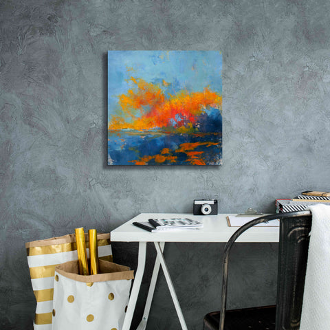 Image of 'Blue on Blue' by Patrick Dennis, Giclee Canvas Wall Art,18x18