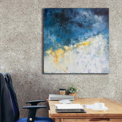 Image of 'Yellow Bloom' by Patrick Dennis, Giclee Canvas Wall Art,37 x 37