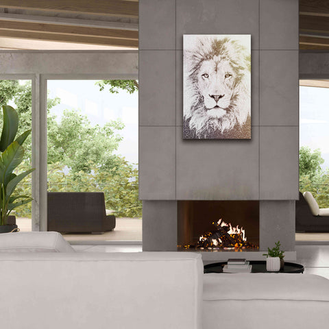 Image of 'Lion' by Paula Belle Flores, Giclee Canvas Wall Art,26 x 40