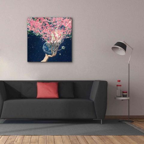 Image of 'Love Makes The Faith Bloom' by Paula Belle Flores, Giclee Canvas Wall Art,37 x 37