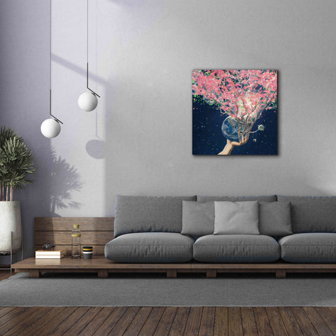 Image of 'Love Makes The Faith Bloom' by Paula Belle Flores, Giclee Canvas Wall Art,37 x 37