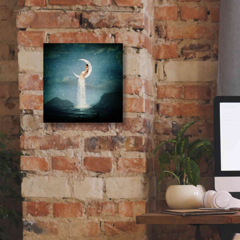 Image of 'Moon River Lady' by Paula Belle Flores, Giclee Canvas Wall Art,12 x 12