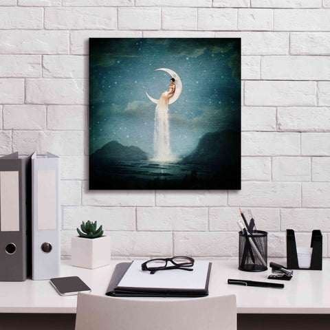 Image of 'Moon River Lady' by Paula Belle Flores, Giclee Canvas Wall Art,18 x 18