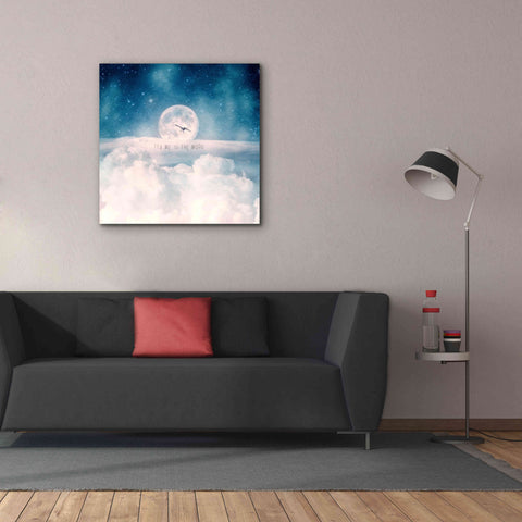 Image of 'Moonrise Over the Clouds' by Paula Belle Flores, Giclee Canvas Wall Art,37 x 37