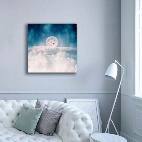 Image of 'Moonrise Over the Clouds' by Paula Belle Flores, Giclee Canvas Wall Art,37 x 37