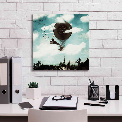 Image of 'The Travelling Ballerina' by Paula Belle Flores, Giclee Canvas Wall Art,18 x 18